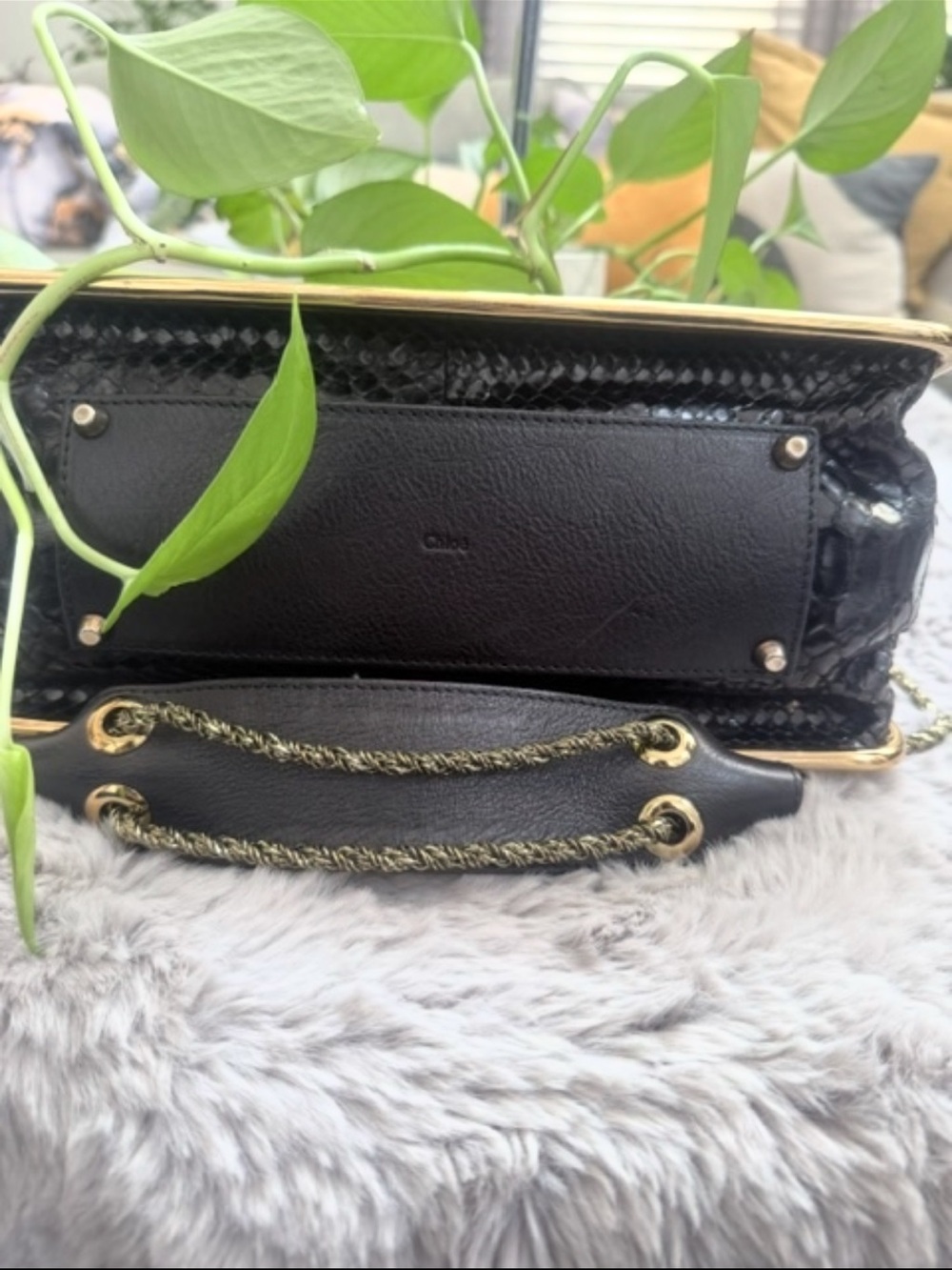 Python leather Chloé Sally shoulder bag - Picture 2 of 9